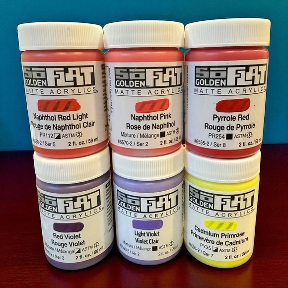 Lot of 18 Golden SoFlat Matte Acrylic 2 oz Paint Jars NEW - Picture 4 of 4